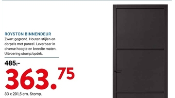 Aanbieding: ROYSTON BINNENDEUR