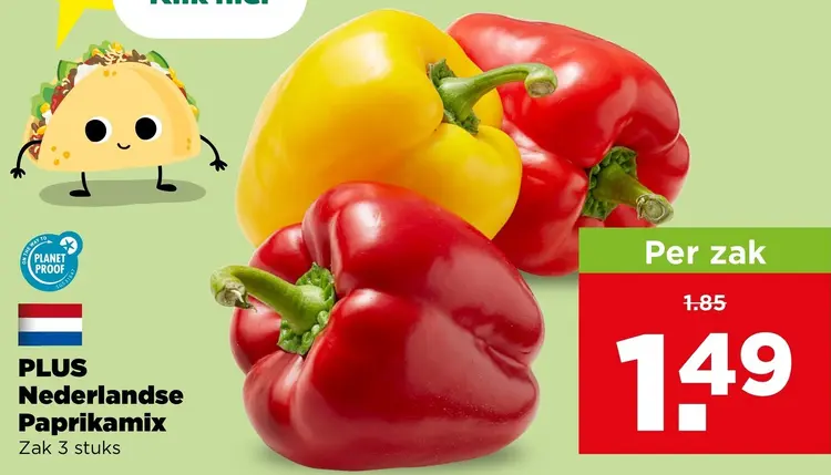 Aanbieding: PLUS Nederlandse Paprikamix
