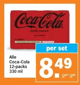 Aanbieding: Alle Coca-Cola 12-packs 330 ml