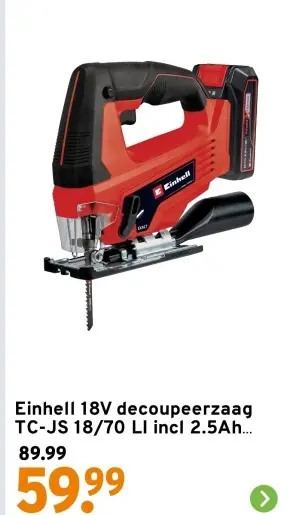 Aanbieding: 18V decoupeerzaag TC-JS 18/70 