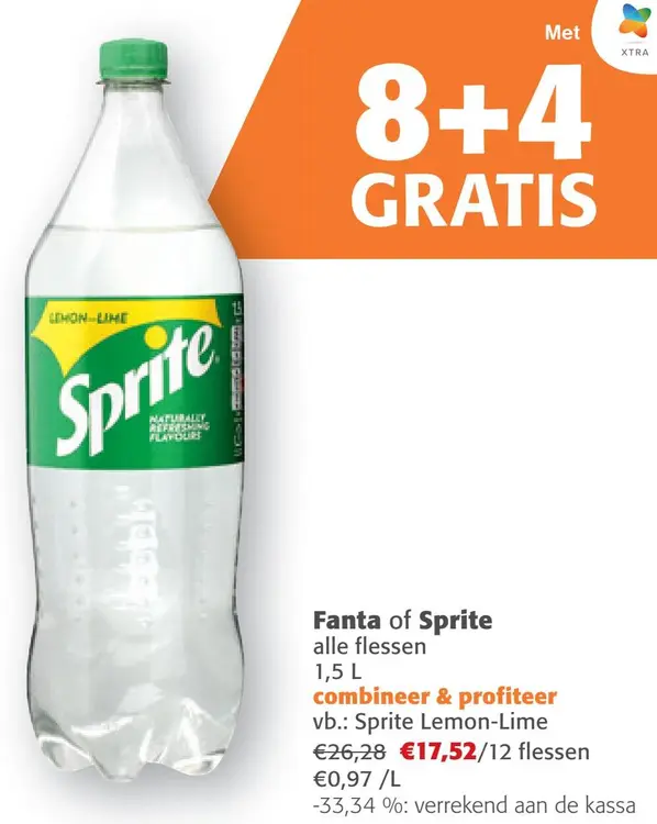 Aanbieding: Fanta of Sprite alle flessen