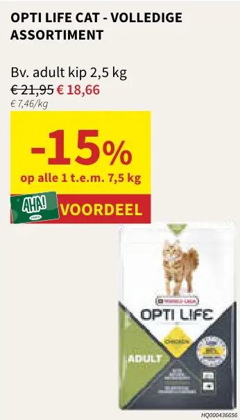 Promotie: Opti Life Cat Volledige assortiment