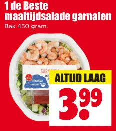Aanbieding: maaltijdsalade garnalen