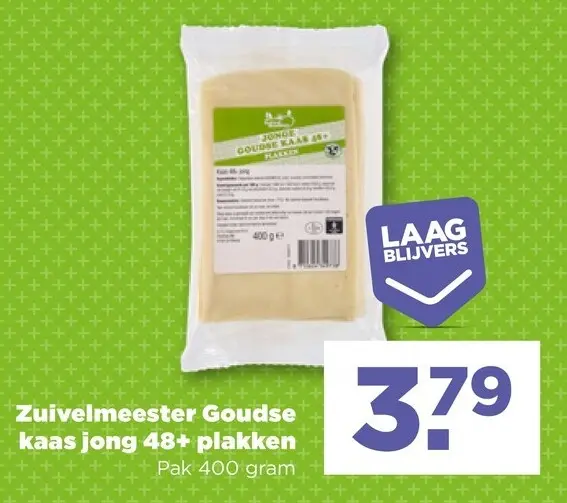 Aanbieding: Zuivelmeester Goudse kaas jong 48+ plakken