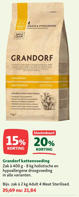 Aanbieding: Grandorf kattenvoeding