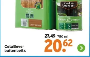Aanbieding: CetaBever buitenbeits
