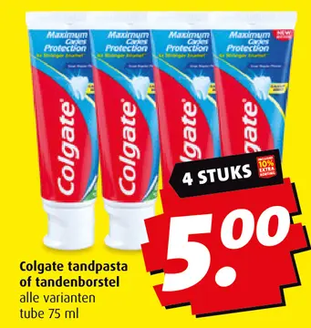 Aanbieding: Colgate tandpasta of tandenborstel