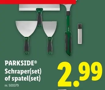 Promotie: Schraper(set) of spatel(set)