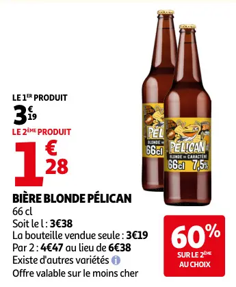 Promotie: Bière blonde pélican