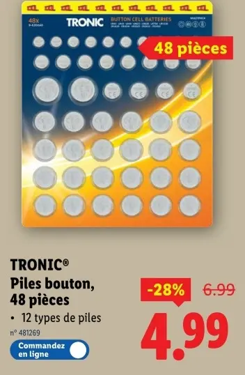 Offre: Piles bouton