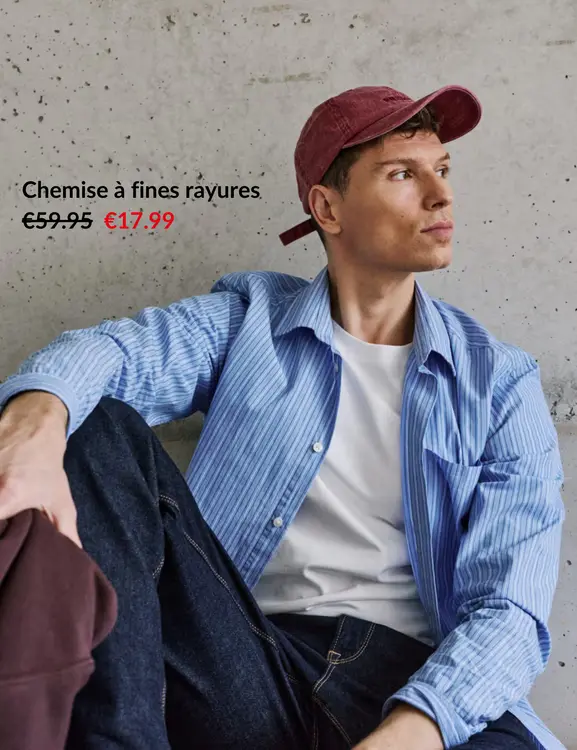 Offre: Chemise à fines rayures