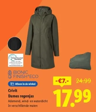 Aanbieding: Dames regenjas