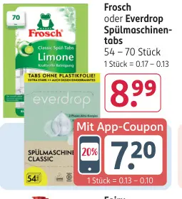 Aanbieding: Frosch oder Everdrop Spülmaschinentabs