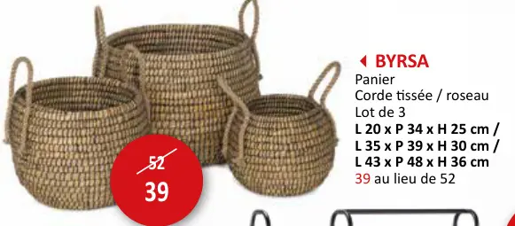 Offre: Panier