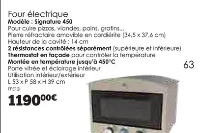Offre: Four électrique Signature 450