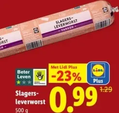 Aanbieding: Slagersleverworst