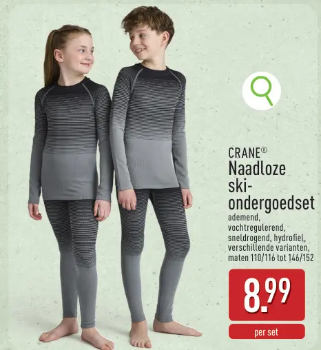 Promotie: Naadloze ski-ondergoedset
