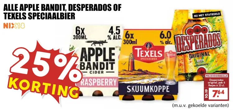 Aanbieding: Alle Apple Bandit, Desperados of Texels speciaalbier