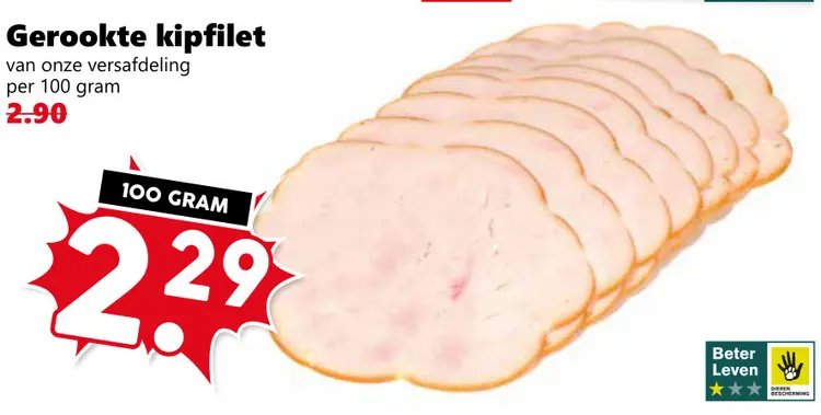Aanbieding: Gerookte kipfilet