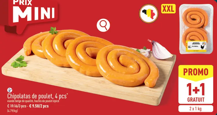 Offre: Chipolatas de poulet