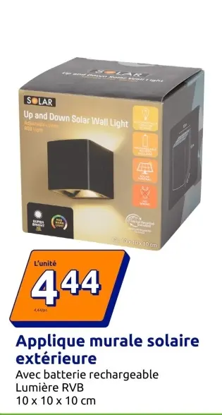Offre: Applique murale solaire extérieure