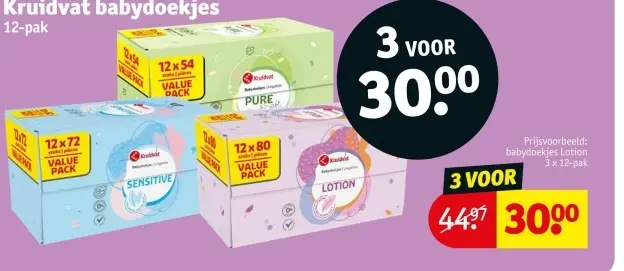 Aanbieding: Kruidvat babydoekjes