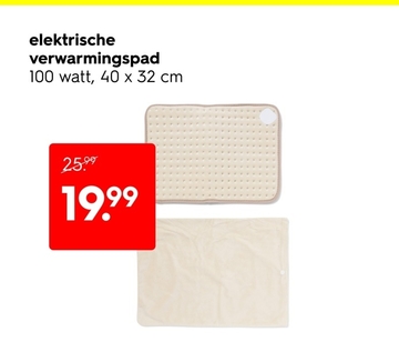 Aanbieding: elektrische verwarmingspad