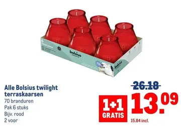 Aanbieding: Alle Bolsius twilight terraskaarsen