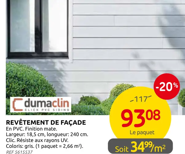 Promotie: Revêtement de façade