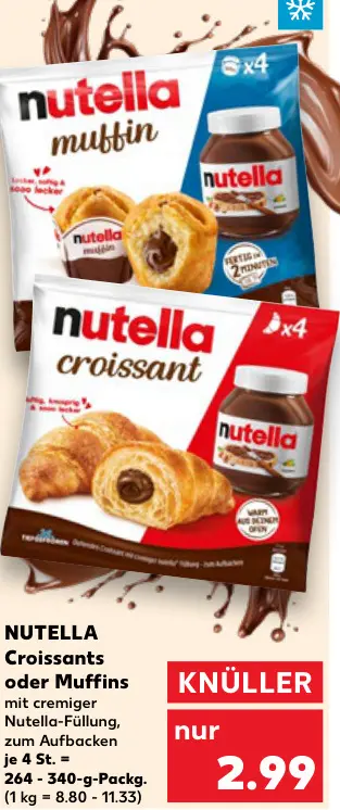 Aanbieding: NUTELLA Croissants oder Muffins