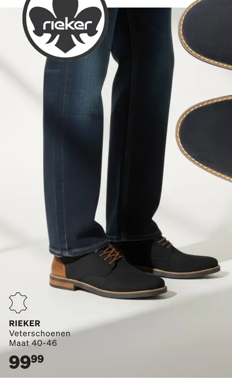 Aanbieding: Veterschoenen Blauw Leer