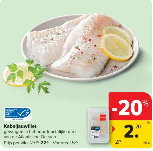 Promotie: Kabeljauwfilet