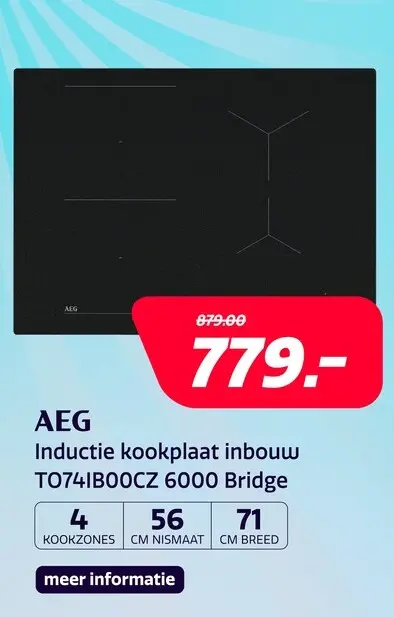Aanbieding: AEG TO74IB00CZ 6000 Bridge