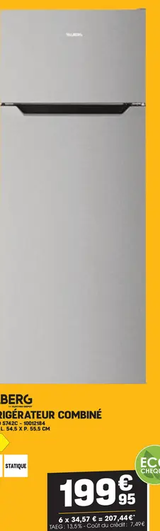 Offre: Réfrigérateur combiné