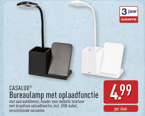 Promotie: Bureaulamp met oplaadfunctie