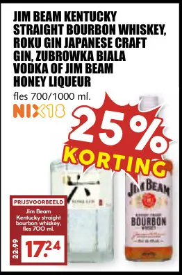 Aanbieding: Kentucky straight bourbon whiskey, Roku Gin
