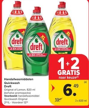 Aanbieding: Handafwasmiddelen Quickwash