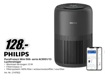 Promotie: PureProtect Mini 900- serie AC0951/13 Luchtreiniger