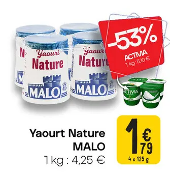Offre: Yaourt Nature
