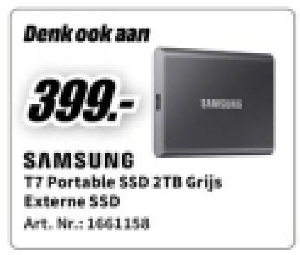 Aanbieding: T7 Portable SSD 2TB Grijs Externe SSD