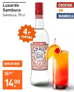Aanbieding: Sambuca 70CL Likeuren