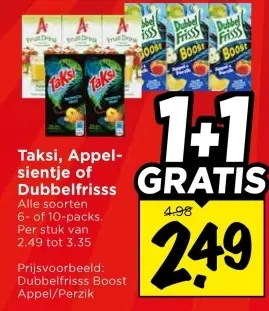 Aanbieding: Taksi, Appelsientje of Dubbelfrisss