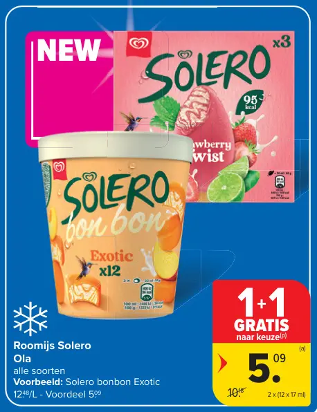 Promotie: Roomijs Solero Ola