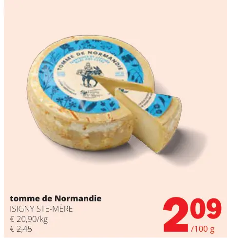 Promotie: tomme de Normandie