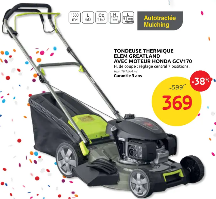 Promotie: Tondeuse thermique ELEM GREATLAND