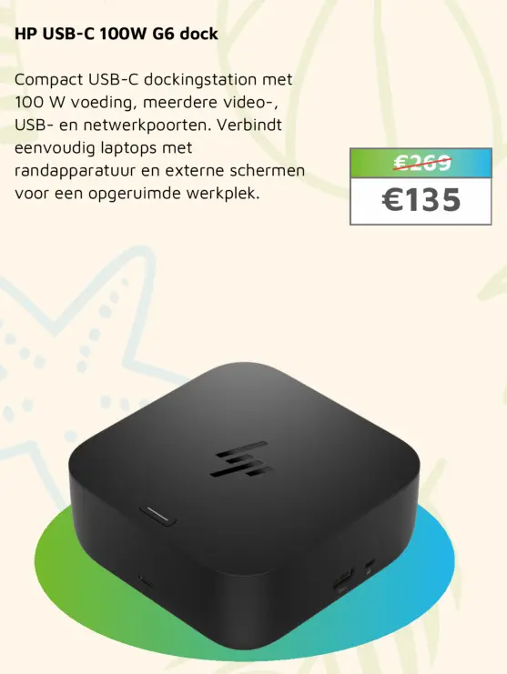 Aanbieding: HP USB-C 100W G6 dock
