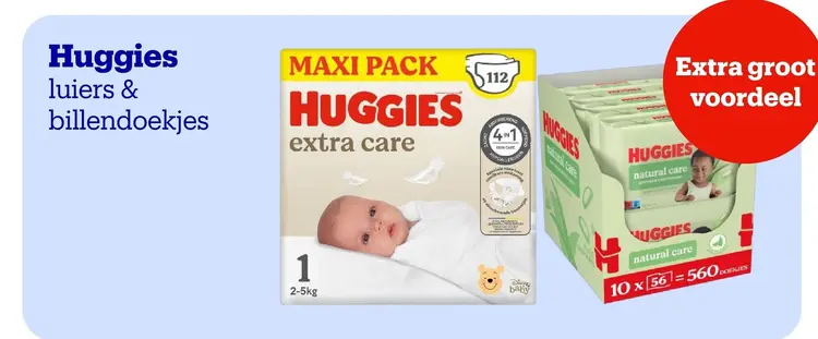 Aanbieding: Huggies luiers & billendoekjes
