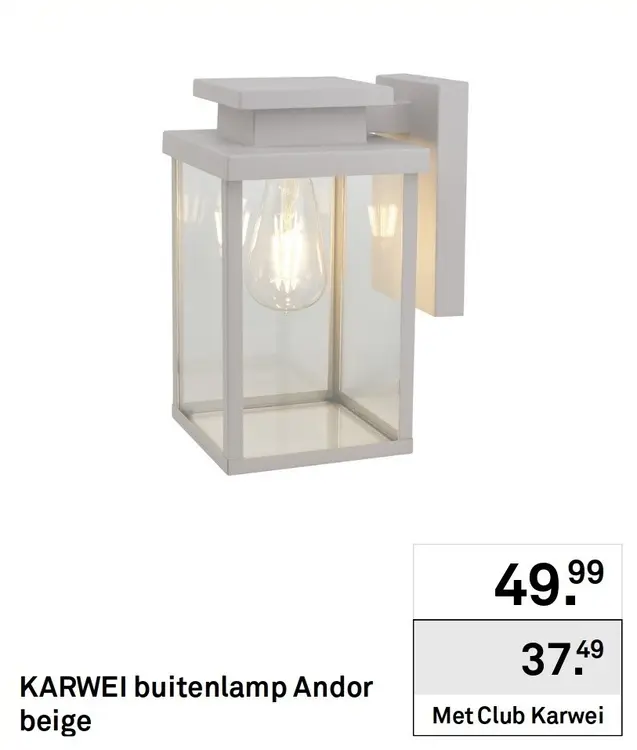 Aanbieding: Buitenlamp Andor beige