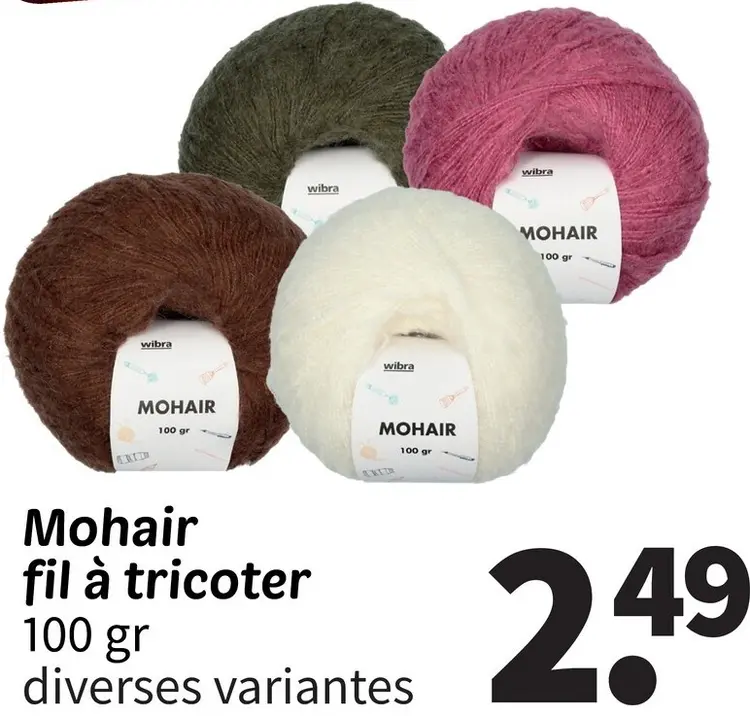 Offre: Wibra Mohair fil à tricoter