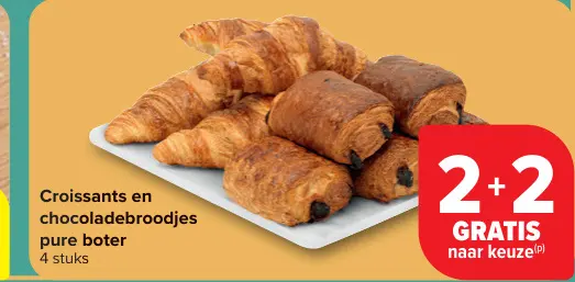 Promotie: Croissants en chocoladebroodjes